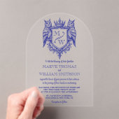 Owl Royal Crest Monogram Arch Wedding Invitation (In situ (ordinateur de poche))