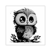 Owl Rubber Stamp Rubberstempel (Afrduk)