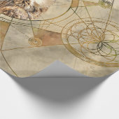 Owl Sacred Geometry Digital Art Cadeaupapier (Hoek)