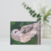 Owl schilderen op briefkaart (Staand voorkant)