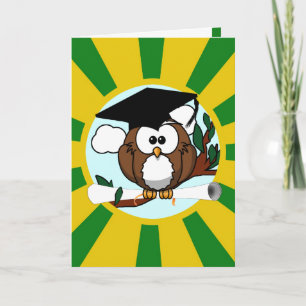 Owl School Colors Green Kaart