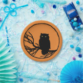Owl Silhouette Papieren Bordje (Feest)