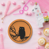 Owl Silhouette Papieren Bordje (Feest)