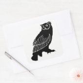 Owl Silhouette Vierkante Sticker (Envelop)