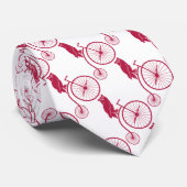 Owl Sitting op  bike Stropdas (Opgerold)