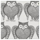 Owl Sketch Cartoon Pattern Stof (Close Up)