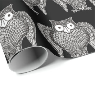 Owl Sketch Pattern Cadeaupapier