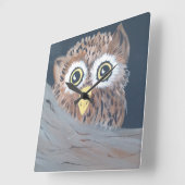 owl Square Wall klok (Hoek)