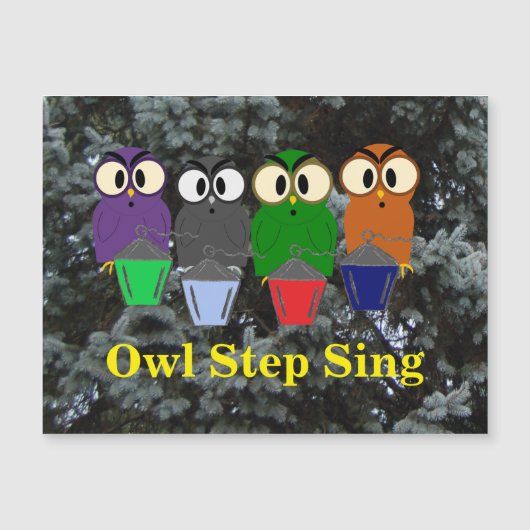 Owl Step Sing Bryn Mawr Lanterns Carte magnétique (Devant)