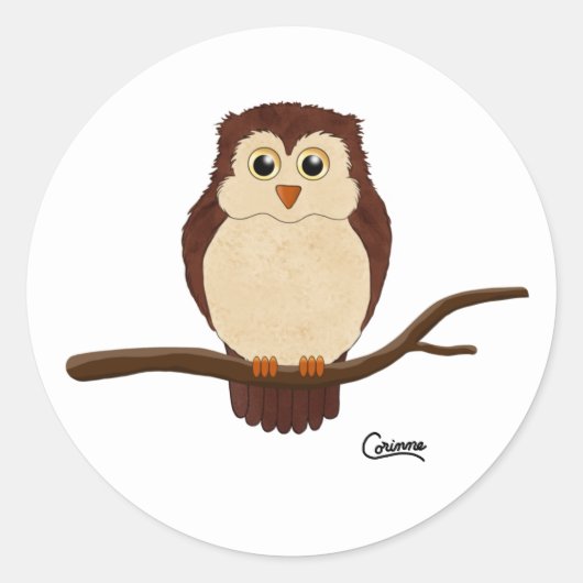 Owl - Stickers voor enveloppen (Voorkant)