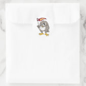 Owl Support Ronde Sticker (Tas)