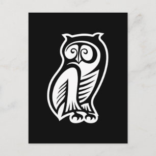 Owl Symbool White Briefkaart