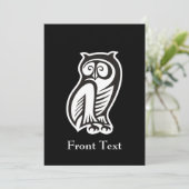 Owl Symbool White Kaart (Staand voorkant)