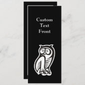 Owl Symbool White Kaart (Voorkant / Achterkant)