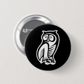 Owl Symbool White Ronde Button 5,7 Cm (Voorkant /achterkant)