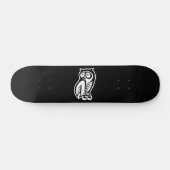 Owl Symbool White Skateboard (Horizontaal)