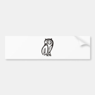 Owl Symbool zwart Bumpersticker