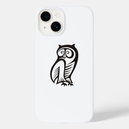 Owl Symbool zwart Case-Mate iPhone Case (Achterkant)