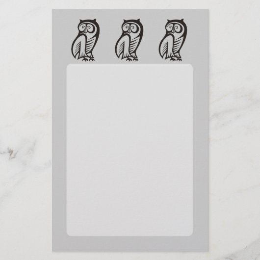 Owl Symbool zwart Flyer (Voorkant)