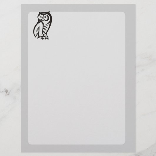 Owl Symbool zwart Flyer (Voorkant)