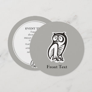 Owl Symbool zwart Kaart