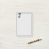 Owl Symbool zwart Post-it® Notes (Op bureau)