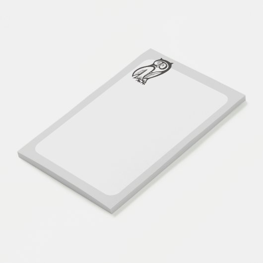 Owl Symbool zwart Post-it® Notes (Schuin)