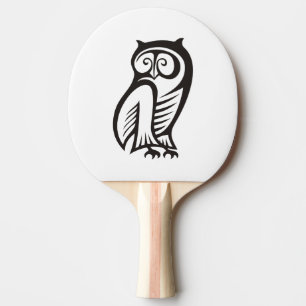 Owl Symbool zwart Tafeltennisbatje