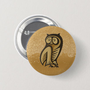 Owl Symboolkleur Ronde Button 5,7 Cm