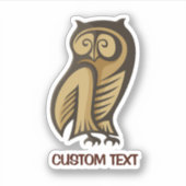 Owl Symboolkleur Sticker (Voorkant)