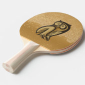 Owl Symboolkleur Tafeltennisbatje (Voorkant Gekanteld)