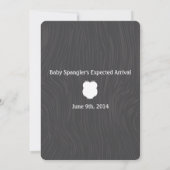 Owl Theme Baby shower Invitation Kaart (Achterkant)