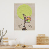 Owl Tree Baby Nursery Kinder Room Wall Poster (Keuken)