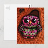 Owl Tree Briefkaart (Voorkant / Achterkant)