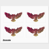 Owl Tree Rechthoekige Sticker (Vel)