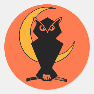 Owl-tussen Ronde Sticker