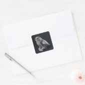 Owl, van Cape Dorset Vierkante Sticker (Envelop)