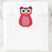 Owl Vierkante Sticker (Tas)