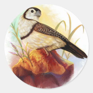 Owl vinkt realistisch schilderen ronde sticker
