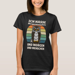 Owl vogelornitholoog bioloog Night Cu T-shirt