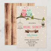 Owl vrijgezellenfeest partijuitnodiging kaart (Voorkant / Achterkant)