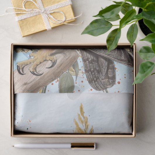 Owl Waterverf Art Tissuepapier (Geschenk)