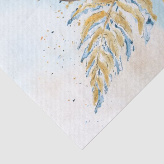 Owl Waterverf Art Tissuepapier (Detail)