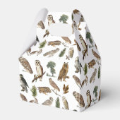  owl Waterverf Forest Pattern Bedankdoosjes (Achterkant)