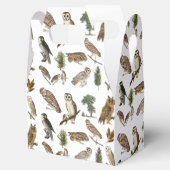  owl Waterverf Forest Pattern Bedankdoosjes (Geopend)