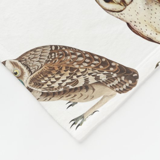  owl Waterverf Forest Pattern Fleece Deken (Hoek)