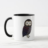 Owl Wildlife Bird Illustration Black Owl met Red Mok (Links)
