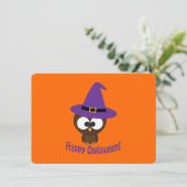 Owl Witch Halloween Party Invitation (Debout devant)