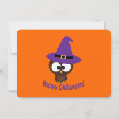 Owl Witch Halloween Party Invitation (Devant)
