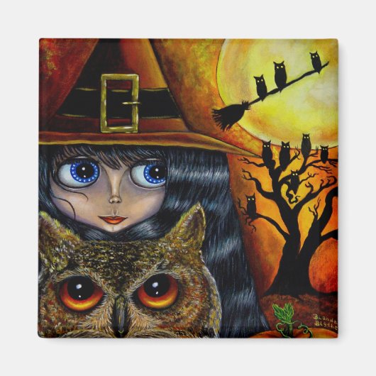 Owl Witch Magneet (Voorkant)